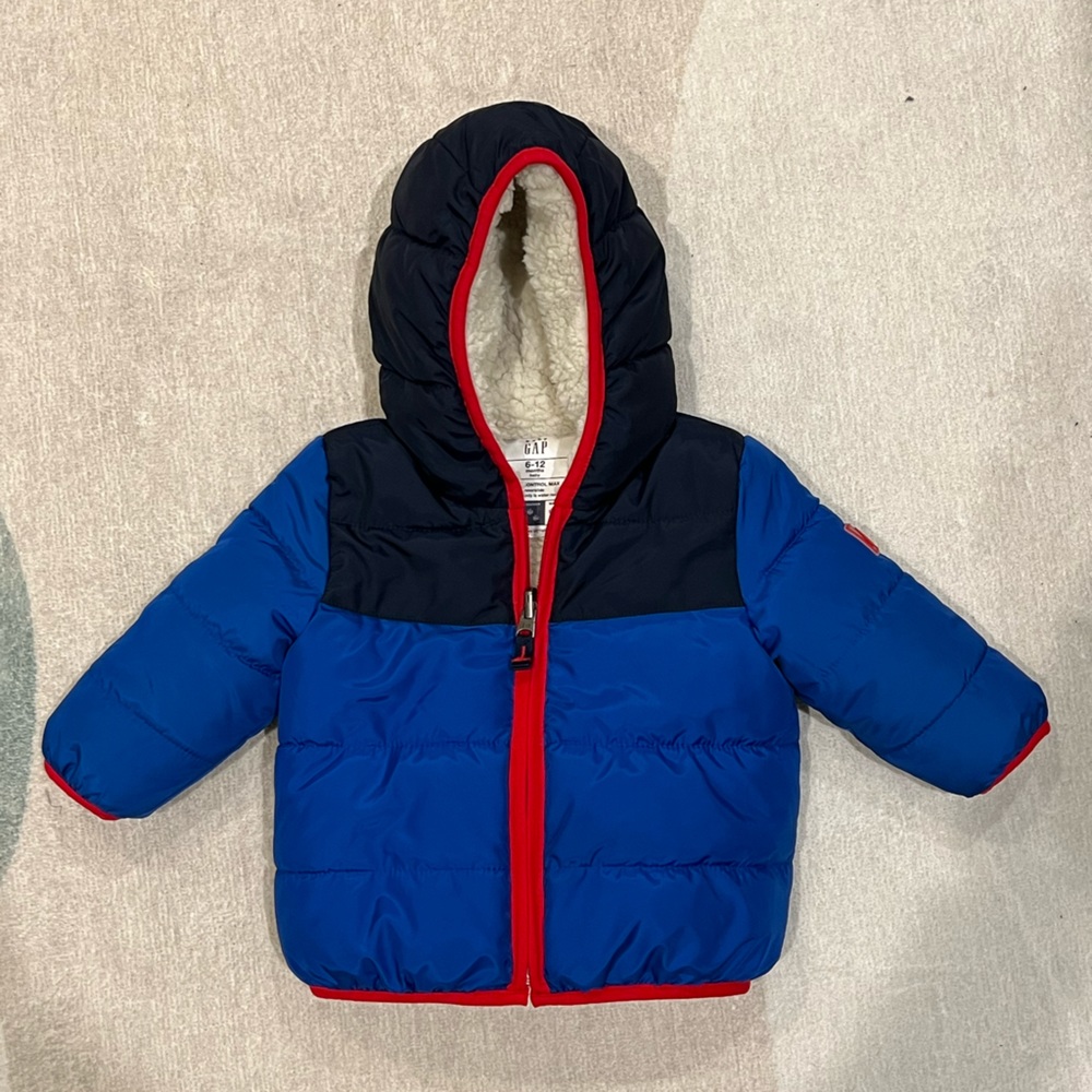 Gap fleece-lined winter coat. Size 6-12 months
